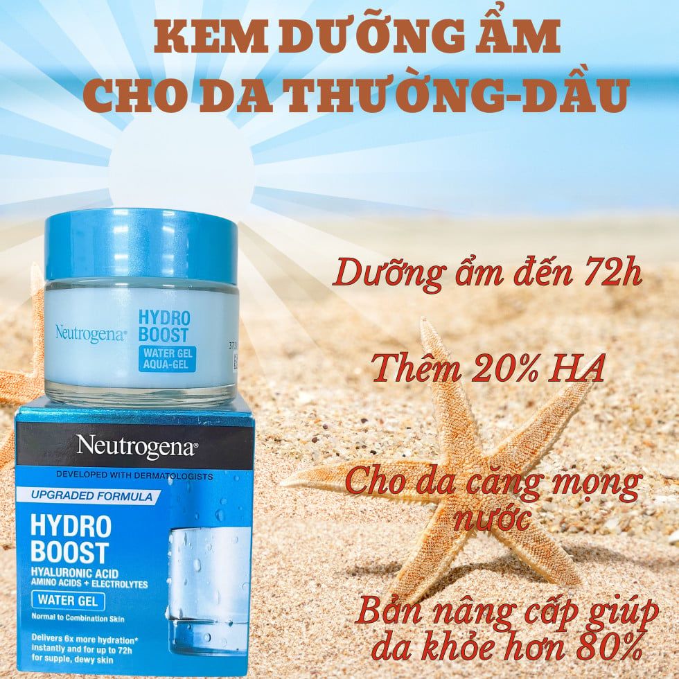 NEUTROGENA KEM DƯỠNG HYDRO BOOST AQUA GEL DA HỖN HỢP, DẦU 50ML