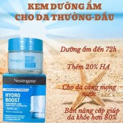 NEUTROGENA KEM DƯỠNG HYDRO BOOST AQUA GEL DA HỖN HỢP, DẦU 50ML