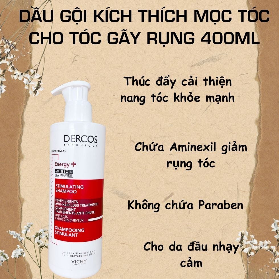 VICHY ENERGY+ STIMULATING DẦU GIẢM TÓC GÃY RỤNG