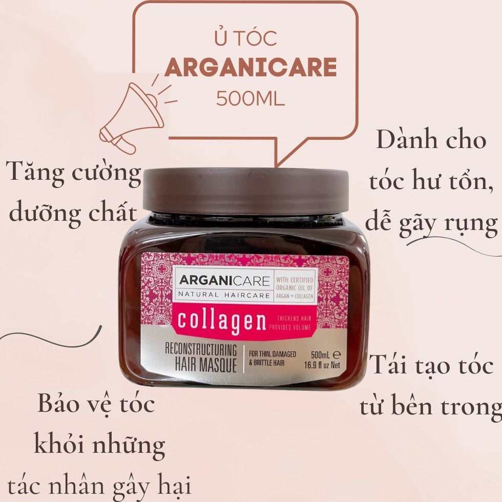 ARGANICARE Ủ TÓC COLLAGEN 500ML