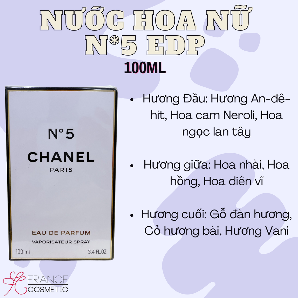 CHANEL NƯỚC HOA NỮ N5 EDP 100ML