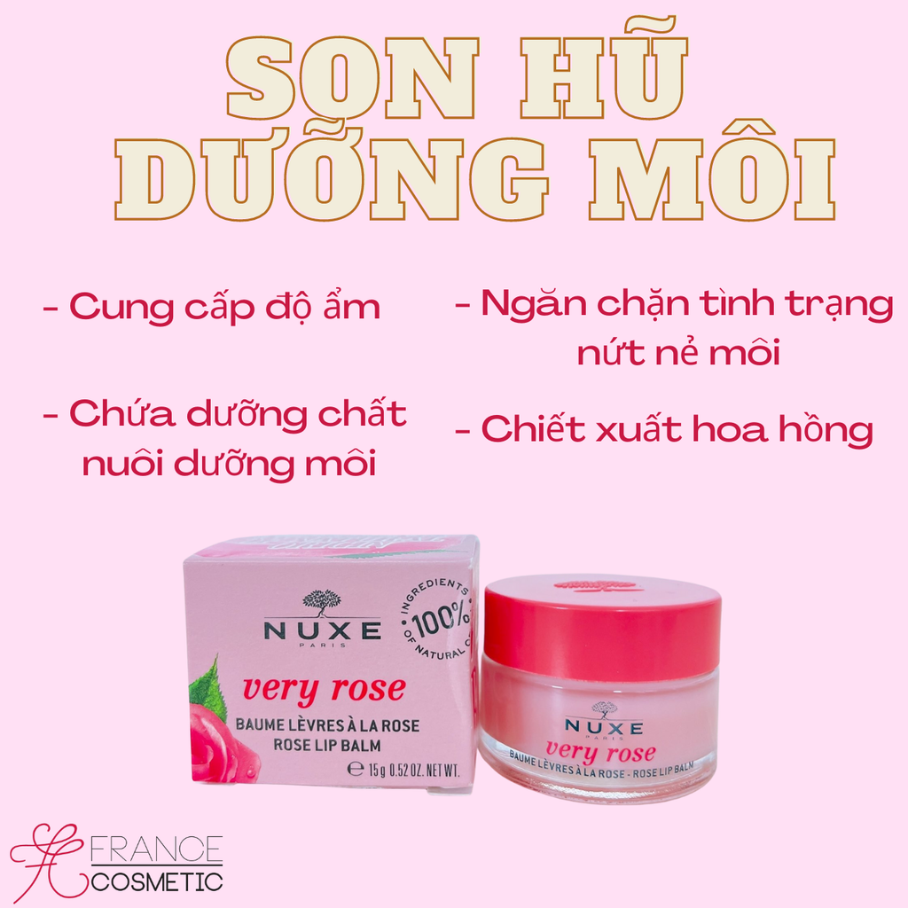 NUXE VERY ROSE DƯỠNG MÔI HŨ 15GR