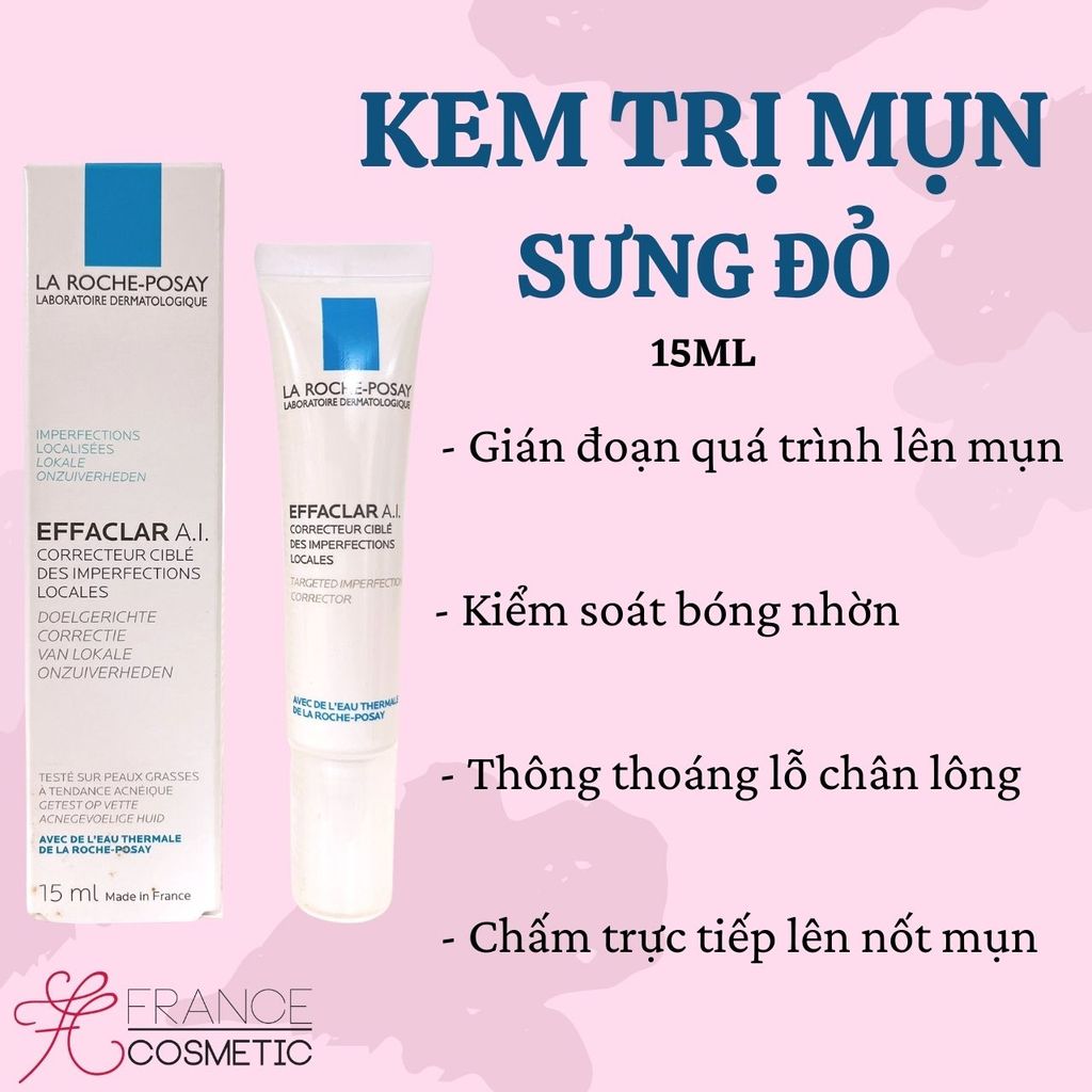 LA ROCHE POSAY KEM TRỊ MỤN AI MỤN SƯNG ĐỎ 15ML