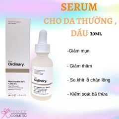 THE ORDINARY SERUM TRỊ MỤN GIẢM THÂM NIACINAMIDE 10% + ZINC 1% 30ML