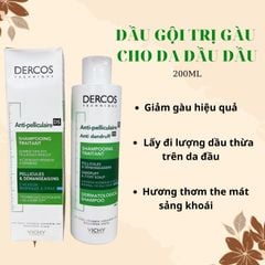 VICHY DẦU GỘI TRỊ GÀU CHO TÓC THƯỜNG- DẦU DERCOS 200ML