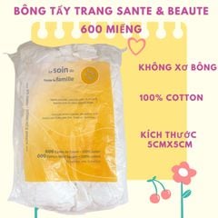 SANTE & BEAUTE BÔNG TẨY TRANG 600 MIẾNG