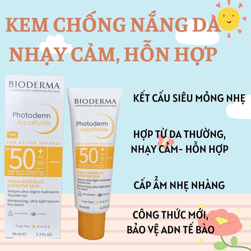 BIODERMA KEM CHỐNG NẮNG DA NHẠY CẢM AQUAFLUIDE 40ML