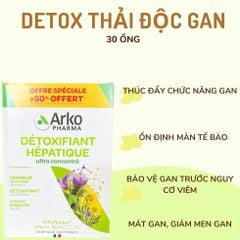 ARKOPHARMA THẢI ĐỘC TỐ CHUYÊN DỤNG CHO GAN 30 ỐNG