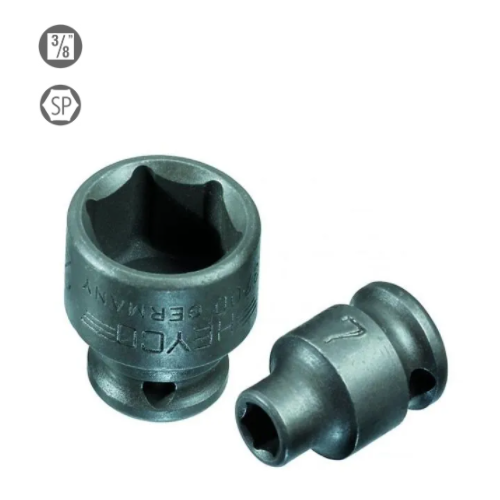 Đầu tuýp lục giác đen 3/8'' hệ mét Heyco 0370000