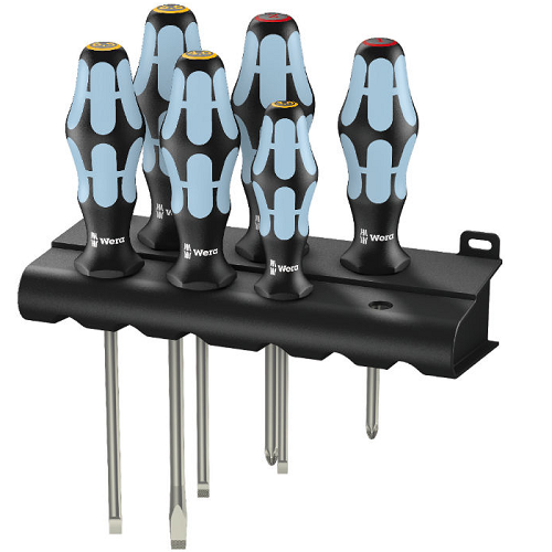 Bộ tua vít thép không gỉ đầu dẹp và bake 6 chi tiết Wera 05032060001
