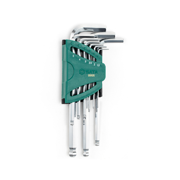 Bộ lục giác bi dài ngắn 9 chi tiết 1.5 - 10mm SVCM+ Sata 09105