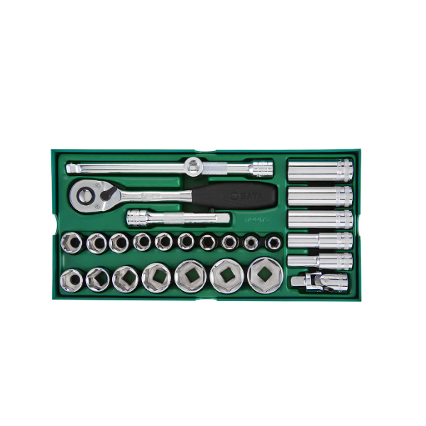 1/2'' Bộ khay đầu tuýp lục giác 27 chi tiết Sata 09903