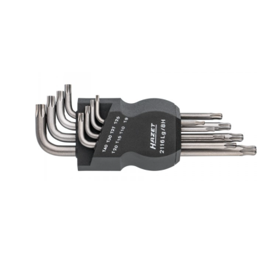 Bộ lục giác đầu sao 8chi tiết T9 - T40 Hazet  2116LG/8H