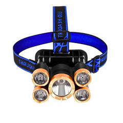 Đèn pin đội đầu 5 bóng siêu sáng dùng pin sạc