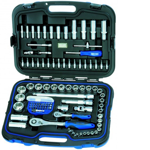 1/2'' và 1/4'' Bộ đầu tuýp và đầu vít hệ mét 105 chi tiết Heytec 50825-5015