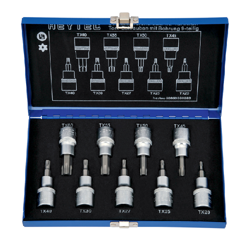 1/2'' Bộ tuýp đầu vít 9 chi tiết Heytec 50850-59