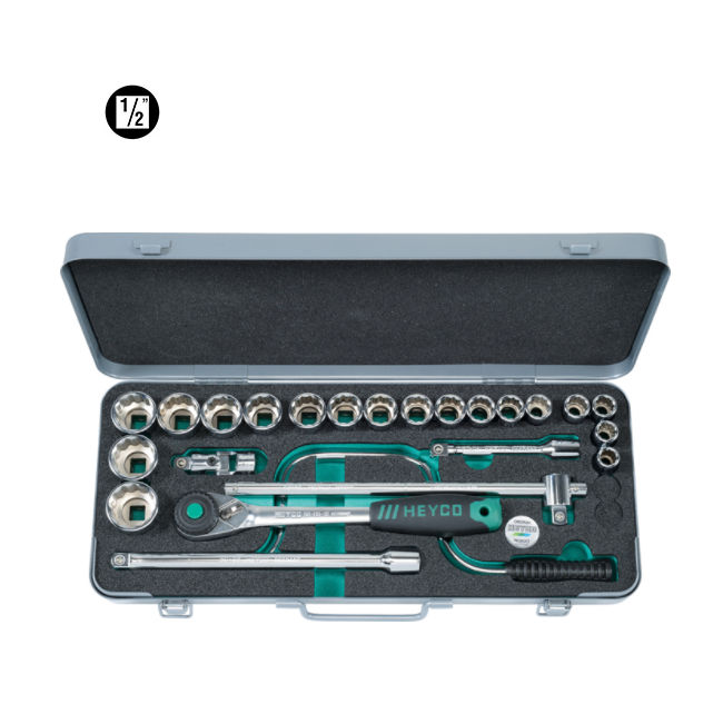 1/2'' Bộ tuýp đầu bông 24 chi tiết 12-32 mm Heyco 75-50-M