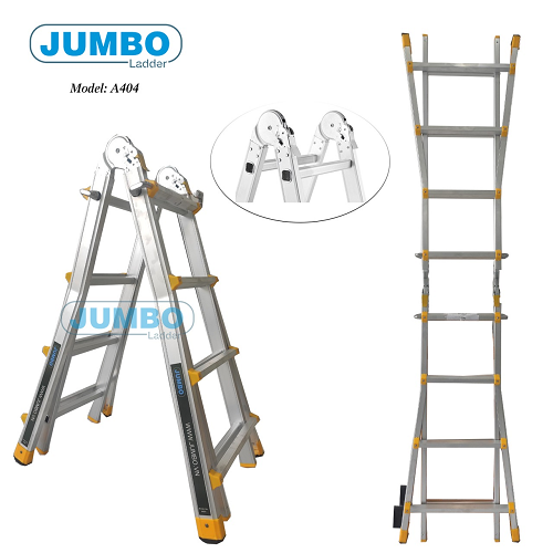 Thang nhôm chữ A mở rộng Jumbo A404