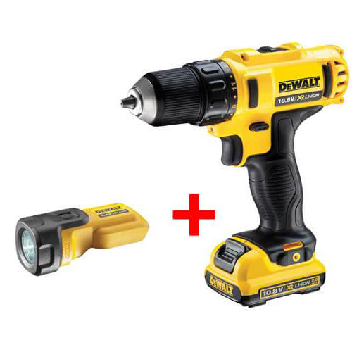 Máy khoan vặn vít dùng pin kèm đèn pin Dewalt DCD710D2T-KR