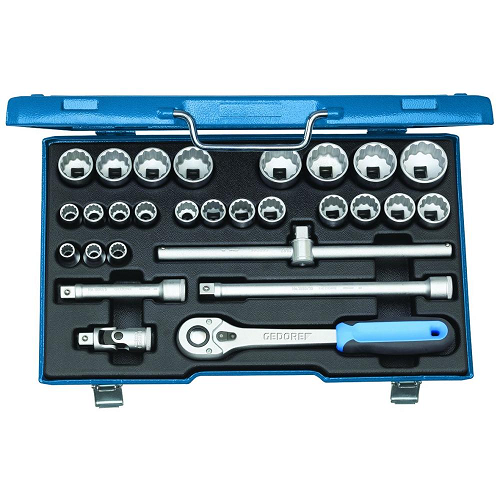 1/2'' Bộ tuýp bông 28 chi tiết 10-36mm Gedore 2682877 (Series D19 VMU-10)
