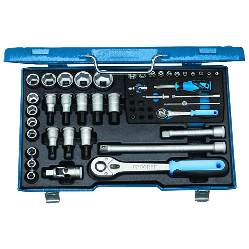 1/4''+1/2'' Bộ tuýp lục giác 50 chi tiết 4-30mm Gedore 6157490 (Series 19 V20U-10)