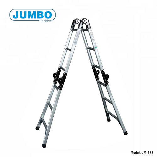 Thang nhôm gấp 4 đoạn JUMBO JM-638 cao cấp