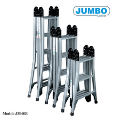 Thang nhôm gấp 4 đoạn JUMBO JM-663 cao cấp