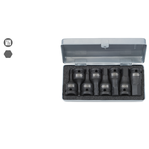 Bộ đầu tuýp tua vít 1/2'' hình lục giác 8 chi tiết Heyco 6300-55