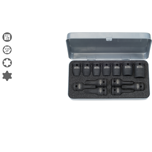 Bộ đầu tuýp sao và đầu vít sao E/T 13 chi tiết Heyco 6300-50