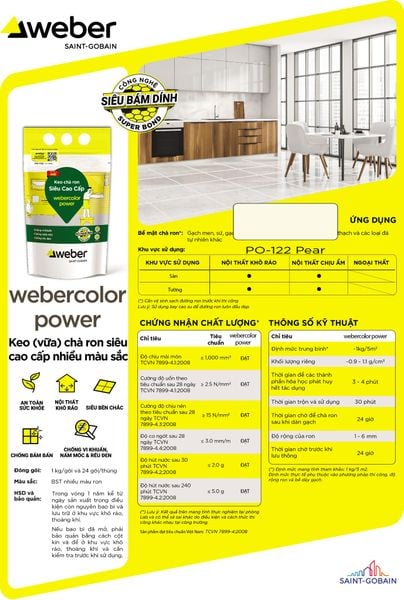 Keo chà ron weber PO-122 Pear