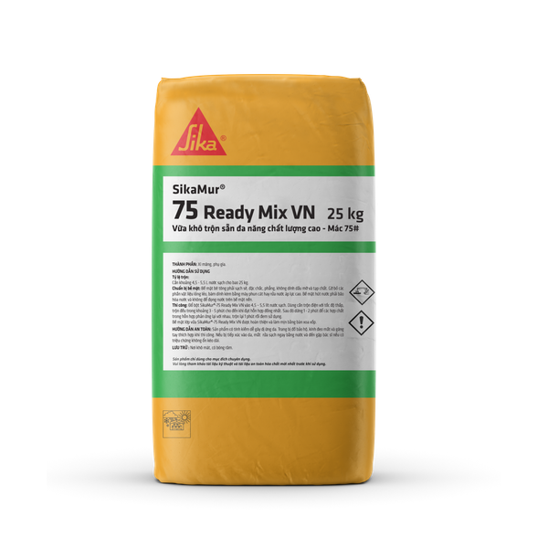 Vữa khô trộn sẵn mác 75 SikaMur 75 Ready Mix VN