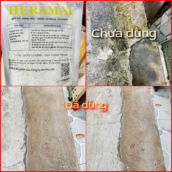 Bột tẩy rong rêu Heramai – Hóa chất xây dựng