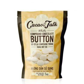 Sô cô la Compound trắng dạng nút áo Cacao talk 1kg.