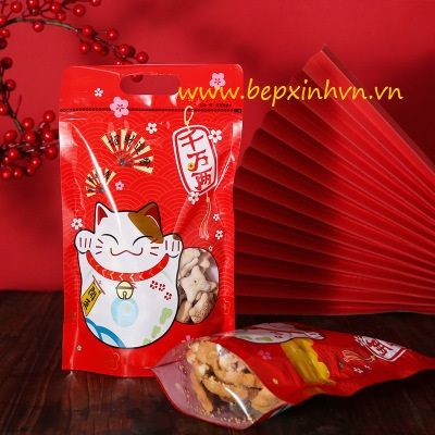 Túi zip Mèo đỏ nhỏ