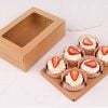 Hộp 6 bánh cupcake giấy Kraft