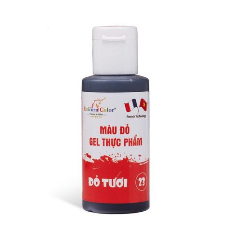 Màu gel đỏ tươi Unicorn Color 28g.