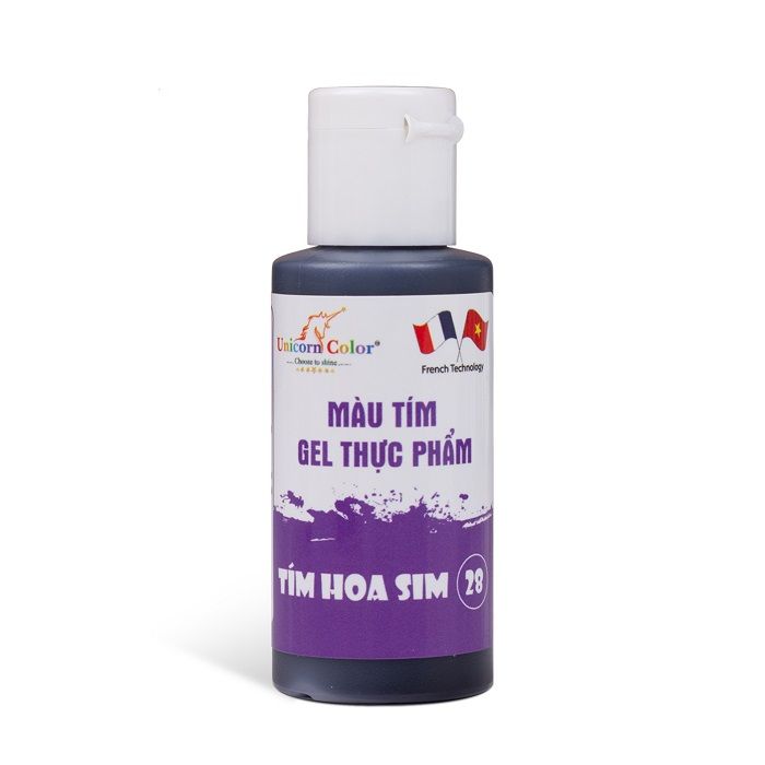 Màu gel tím hoa sim Unicorn Color 28g.