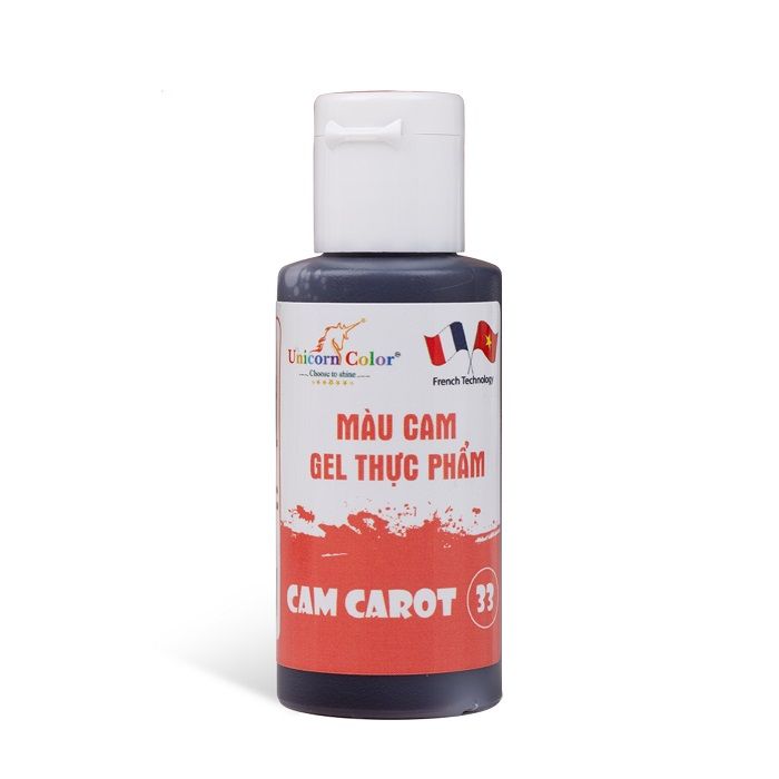 Màu gel cam cà rốt Unicorn Color 28g.