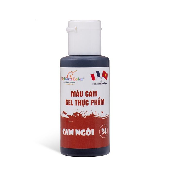 Màu gel cam ngói đỏ Unicorn Color 28g.