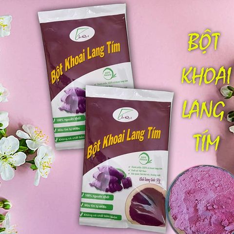 Bột tạo màu khoai lang tím.