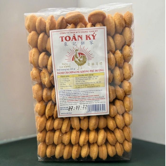 Bánh champagne nhỏ không phủ đường Toàn Ký 500gr.