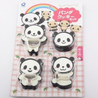 Bộ 4 khuôn bánh quy gấu Panda