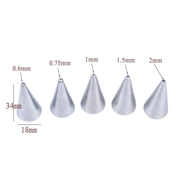 Bộ 5 đui viết chữ đầu tròn nhỏ