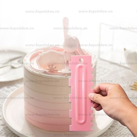 Bộ 6 dụng cụ chà láng và tạo vân bánh kem