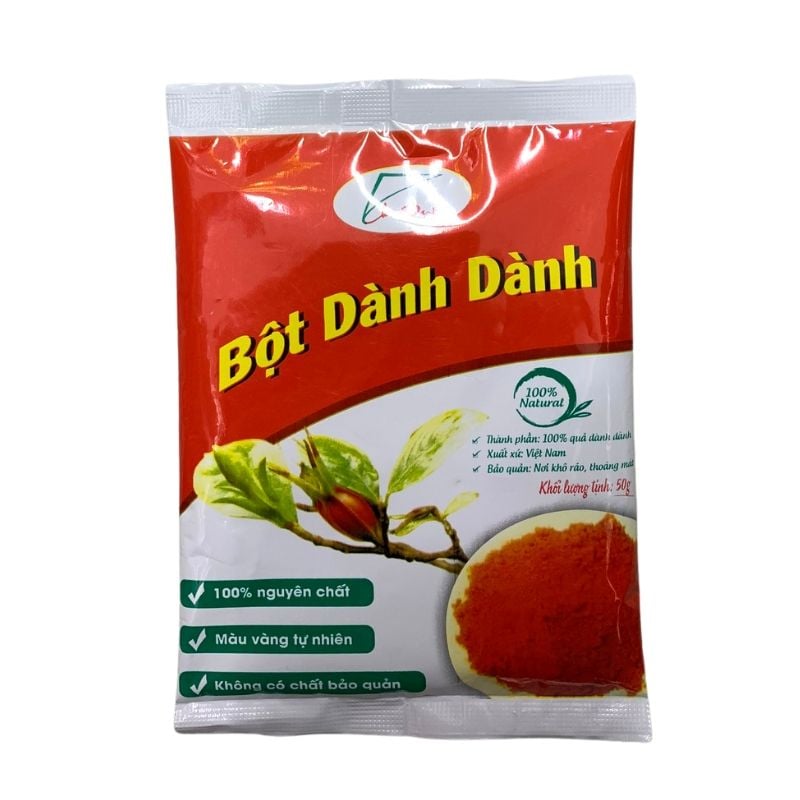 Bột tạo màu hạt dành dành 50gr.