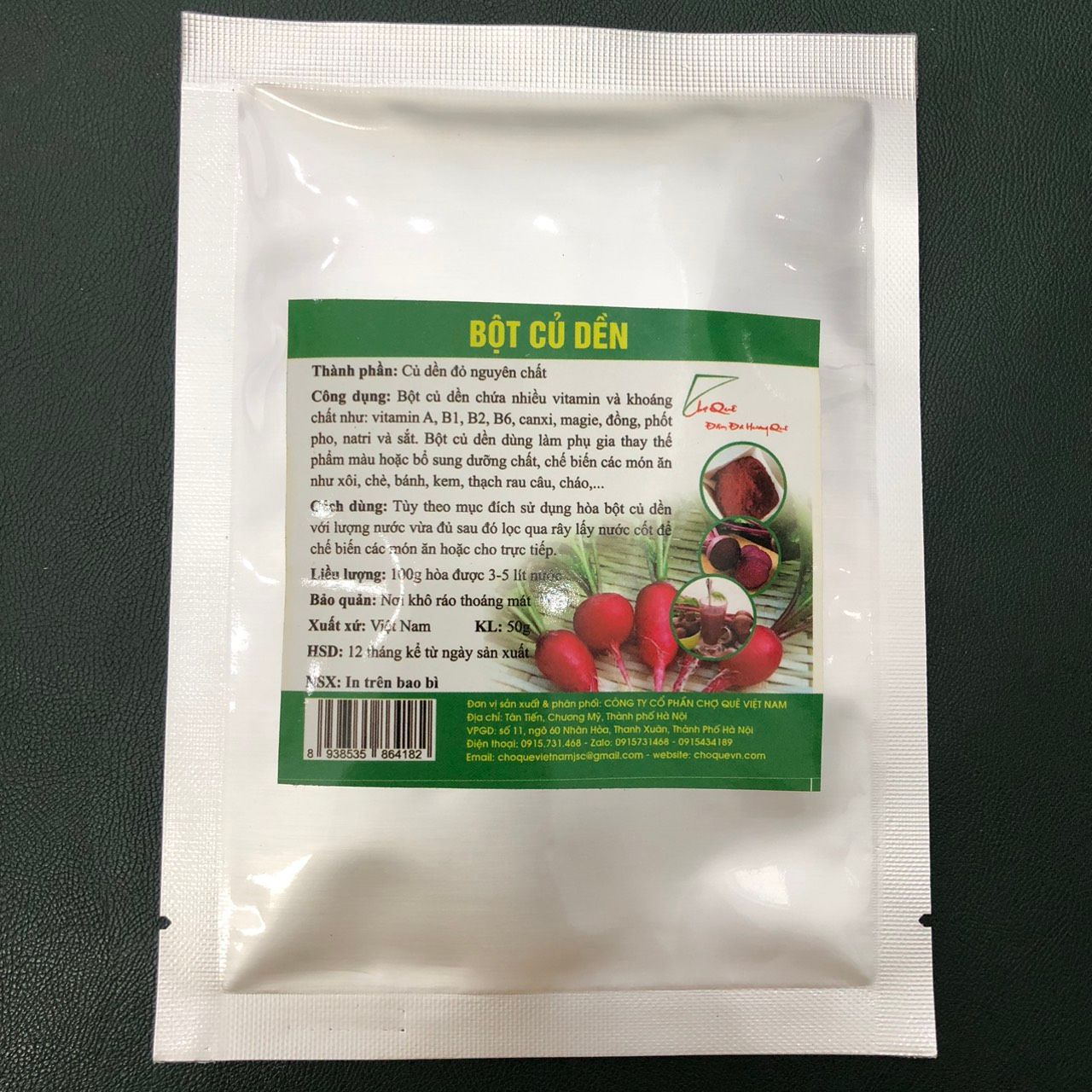 Bột tạo màu củ dền 50gr.
