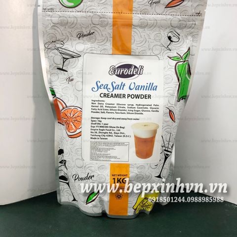 Bột kem topping hương vani vị muối biển hiệu Eurodeli