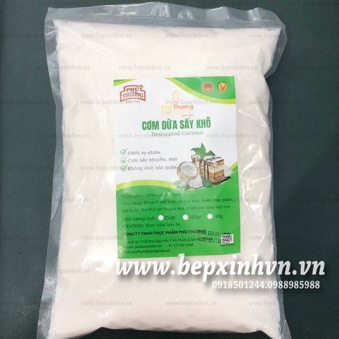 Cơm dừa sấy khô mịn Phú Thương Food 1kg (Độ Béo >62%)