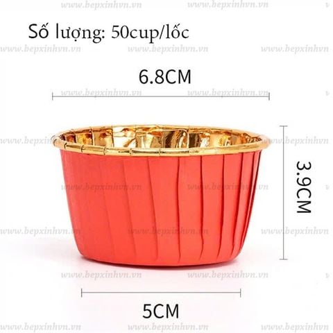 Cup xếp Đỏ lõi vàng.