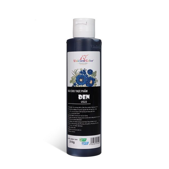 Màu siro thực phẩm đen 210g.